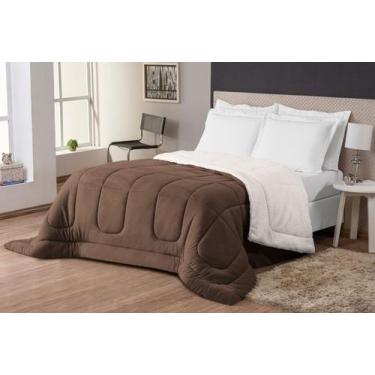 Imagem de Coberdrom Cobertor Dupla Face Casal Sherpa Pele de Carneiro Toque Maci