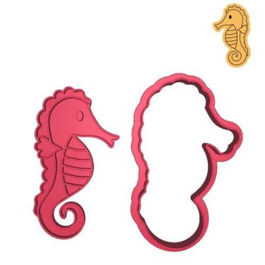 Imagem de Cortador Marcador Fundo do Mar Cookie Cavalo Marinho - DOCE IMPRESSO, 