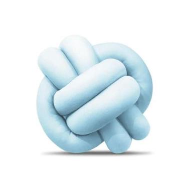 Imagem de Almofada Nó Nozinho Escandinavo  Decoração Luxo - Gabi Flor , Azul Céu