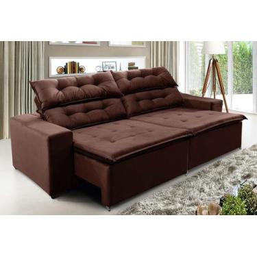 Imagem de Sofá Concept 3,00 metros Retrátil e recinável com Mola Suede Light - S