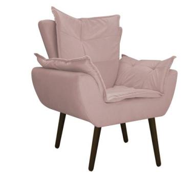 Imagem de Poltrona Decorativa Fenzzi Pés Palito Tabaco Sala de Espera Recepção S