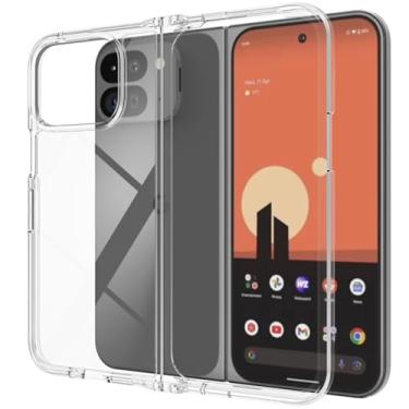 Imagem de Osophter Capa dobrável para Pixel 9 Pro: capa protetora transparente transparente [anti-amarelo] [antiarranhões] para Google Pixel 9 Pro Fold - transparente