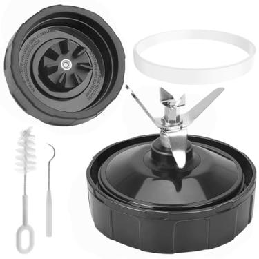 Imagem de Lâmina de liquidificador de 7 aletas compatível com Ninja BN401 BN751 BN801 BL480-30, peças de reposição para liquidificador Ninja para Auto iQ BL682-30 BL642-30 BL687CO-30 BL482-30 Conjunto de lâmina