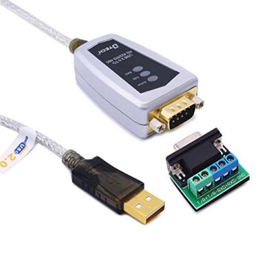 Imagem de DTECH Adaptador de cabo serial RS422 RS485 para USB de 1,2 m, porta v2.0, com chipset FTDI, placa de terminal de 5 posições para Windows 10, 8, 7 XP, Mac (1,2 m)