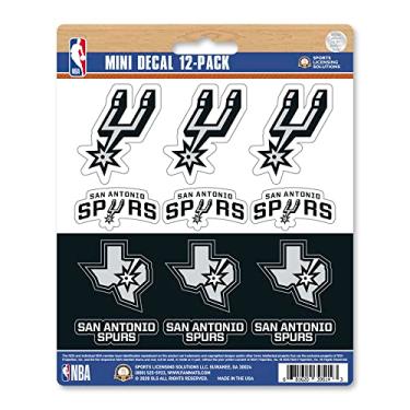 Imagem de Pacote de adesivos FANMATS 63278 San Antonio Spurs 12 unidades mini decalque