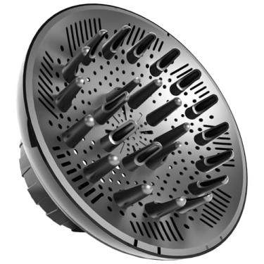 Imagem de Difusor de cabelo, acessório difusor para secador de cabelo, difusor de cabelo para cabelos cacheados, difusor universal para secador de cabelo de 3,6 a 6,6 cm, cabelo ondulado encaracolado longo e