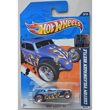 Imagem de Hot Wheels 1:64 Scale 2011 Heat Fleet 9/10, Teal Custom Volkswagen Beetle 99/244 Redline