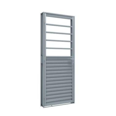 Imagem de Porta de Giro de Aço com Travessa 215 x 85 x 6,5 cm Direita Riobras