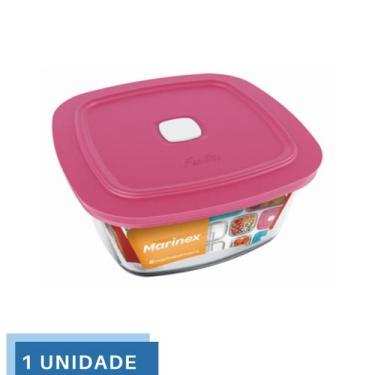 Imagem de 1 Pote Vidro Facilita Vap Quadrado Com Tampa 1L Marinex - NADIR FIGUER
