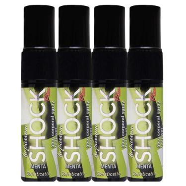 Imagem de Kit Óleo Spray para Massagem Shock Plus Menta (4 unidades) - Sofistica
