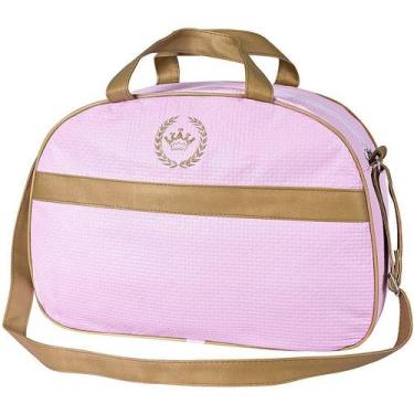 Imagem de Bolsa Maternidade Basic Rosa e Dourado G - Talismã