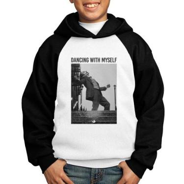 Imagem de Moletom Infantil Dancing with myself - Foca na Moda, Branco, Preto, 6