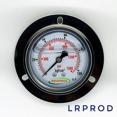 Imagem de Manômetro horizontal -diam.63mm (2. 1/2 ) com escala de 0-100 KGF/CM2 