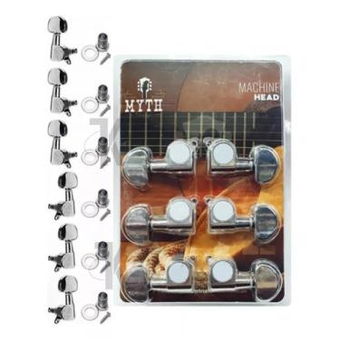 Imagem de Jogo De Tarraxa Blindada Myth Para Violão  Guitarra 3+3