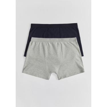 Imagem de Kit 2 Cuecas Boxer com Elástico Personalizado - Hering, P, Azul