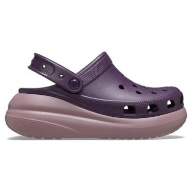 Imagem de Sandália crocs classic crush platform clog dark iris/multi, Dark iris,