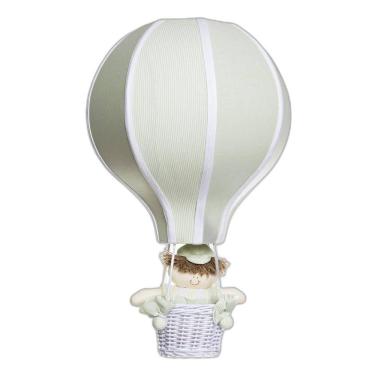 Imagem de Lustre Balão Grande Verde Com Boneco Quarto Bebê Infantil