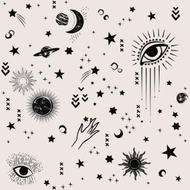 Imagem de Papel De Parede Temático Astrologia Fundo Bege - 3,00x0,50m - DEKAL DE