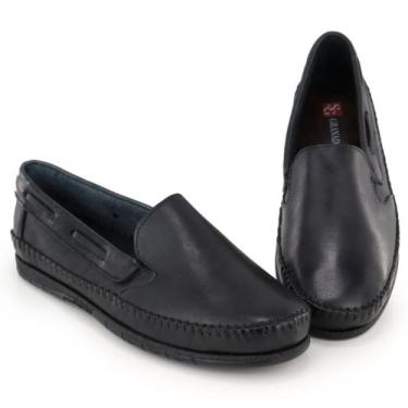 Imagem de Sapatilha Masculina De Couro - GRANADO, Preto, 38