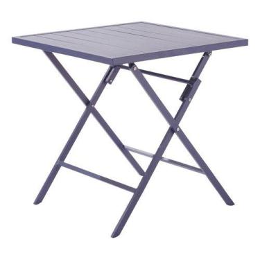 Imagem de Mesa De Aluminio Dobravel Azul 2 Lugares 74x71x74 Cm - Naterial, Azul
