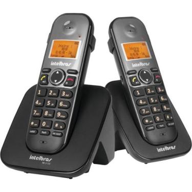 Imagem de Telefone s/ fio id + ramal c/ entrada p/ fone de ouvido ts 5122 preto 
