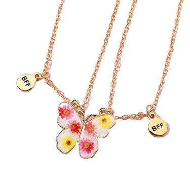 Imagem de Saalort Colar Best Friends para 2 colares magnéticos de coração dividido, presente de amizade, pingente combinando, Zinco, Ametista