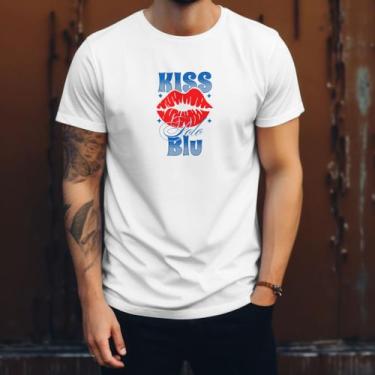 Imagem de Camisa Camiseta Masculina Polo Blu Kiss Moderna em Algodão do P ao G1,