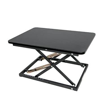 Imagem de STANDNEE Conversor de mesa em pé ajustável em altura - suporta 136 kg, monitor totalmente montado/estação de trabalho para laptop, preto.