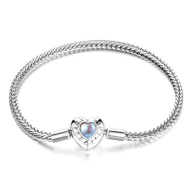 Imagem de Pulseira prata Folheada a Pantina Coração com Cristais s. Linda e delicada! Garantia 1 ano,19cm - Lindo presente feminino - Presente para mãe - presente namorada