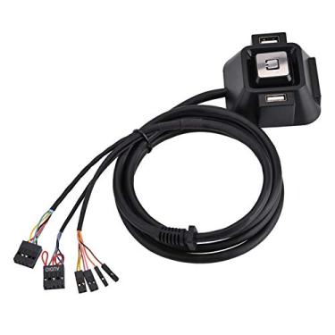 Imagem de Interruptor de Caixa para Pc, Portas Usb Duplas, Botão de Redefinição de Energia, Porta de Microfone de áudio para Internet, Cafés, Casas, Escritórios