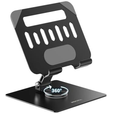 Imagem de MOCOLL Suporte de telefone giratório de 360° para mesa, suporte de celular com rotação giratória 360 ajustável antiderrapante para iPhone 16/15/14/13/12 Pro Max SE, Samsung Galaxy S23/24 Ultra, preto