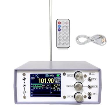 Imagem de Rádio DSP de banda completa AM FM SW LW com 2 alto-falantes para mesa, quarto, escritório