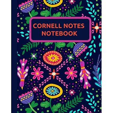 Imagem de Cornell notes notebook: Cute cornell note paper notebook | Blue large college ruled lined journal for school and university