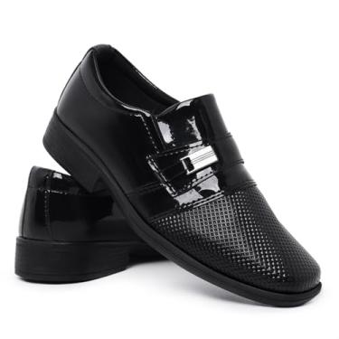 Imagem de Sapato Social Infantil Menino Pajem Batismo Casamento Preto (Preto, BR, Criança de 9 a 12 anos, Numérico, 27)
