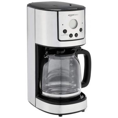 Imagem de Cafeteira Elétrica Digital com Filtro Reutilizável, Aço Inoxidável, 110V 800W, Amz, Prata
