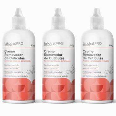 Imagem de Kit Com 3 Creme Removedor de Cutículas Labotrat Pro Removex Fortalece 