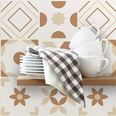 Imagem de Adesivo de Azulejo 20x20 para Cozinha Marrom Mocha 24un