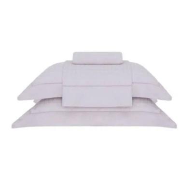 Imagem de Jogo Cama King Buddemeyer Damask Square Bege Palha 4 Peças