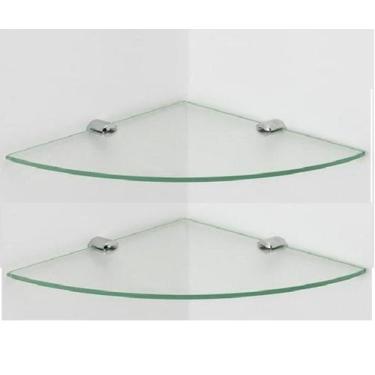 Imagem de Prateleira de canto para banheiro 30 cm kit com 2 unidades - Sonharte