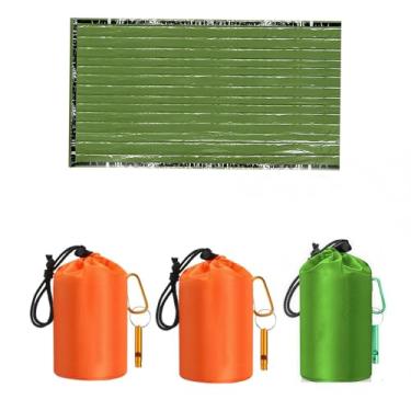 Imagem de Sacos de dormir de emergência para saco de dormir de sobrevivência, saco simples de sobrevivência, saco de dormir térmico de emergência, bolsa de sobrevivência de cobertores de emergência portátil,