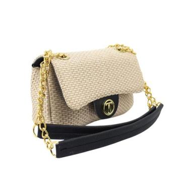 Imagem de Bolsa de Palha Clutch Festas Casamento Passeio Bolsinha Pequena - Tala