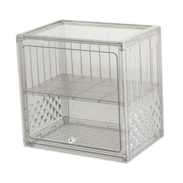 Imagem de DimyFew Exibição do suporte de copo de água de vidro para números de grande capacidade com tampa de pão de dupla camada para casa de jantar em casa no