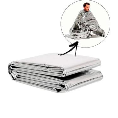 Imagem de Cobertor Manta Térmica Aluminizado Isolante Emergência Resgate - Emerg