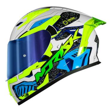 Imagem de Capacete Norisk Flow Robot Branco e Amarelo Tamanho:60