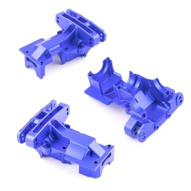 Imagem de Rear Upper Gearbox Cover Bulkhead Upgrades Part for TRAXXAS 1/6 4WD XRT 8S, 1/5 X-MAXX 6S, 1/5 X-MAXX 8S Monster Truck RC Car, Aluminum Rear Upper Gearbox Cover, Bulkhead, (Blue) DX- HBXSG- BL
