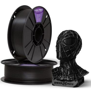 Imagem de Voolt3D - Filamento PLA Preto 1kg 1.75mm - Para Impressora 3D FDM - Nacional