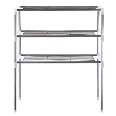 Imagem de Prateleira de Armazenamento de Bancada, Utensílios de Cozinha Rack de Armazenamento de Mesa de Mesa Com Design de Camada de Grade, Uso Multifuncional para Sótão, Banheiro ou (3