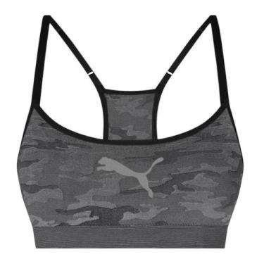 Imagem de Top Puma Com Bojo Regulador Sem Costura Feminino, Preto, M