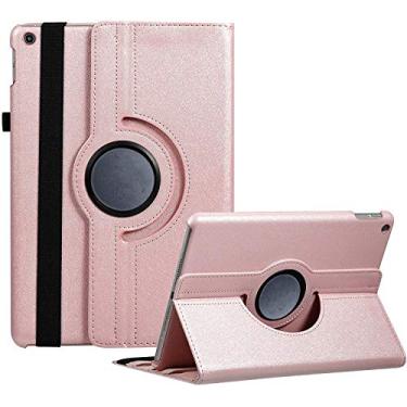Imagem de Capa para Samsung Galaxy Tab A 10.1 2019, suporte giratório de 360 graus, capa inteligente para tablet Samsung Tab A de 10,1 polegadas [SM-T510/T515] versão 2019 (ouro rosa)