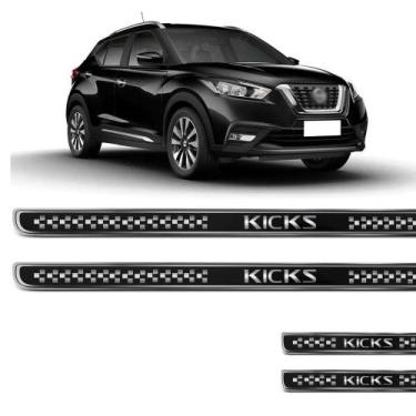 Imagem de Jogo De Soleira Resinada Nissan Kicks 2016 A 2018 Preta - Resitank